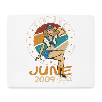 Vintage 2009 - Born In June 2009 - Mouse Pad (horizontal) - white - Front