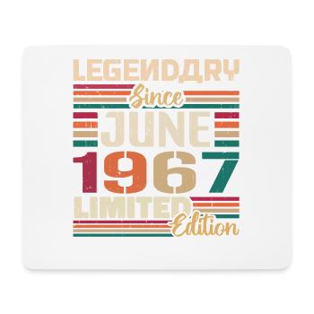 Legendary June 1967 Limited Edition Juni 1967 - Mousepad (Querformat) - Weiß - Vorne
