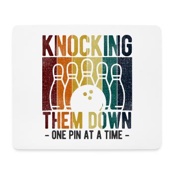 Bowling - Mousepad (Querformat) - Weiß - Vorne