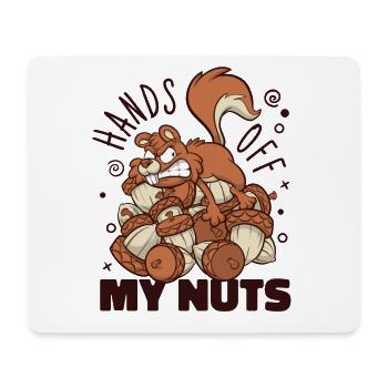 Hands Off My Nuts Grauhörnchen Squirrel - Mousepad (Querformat) - Weiß - Vorne