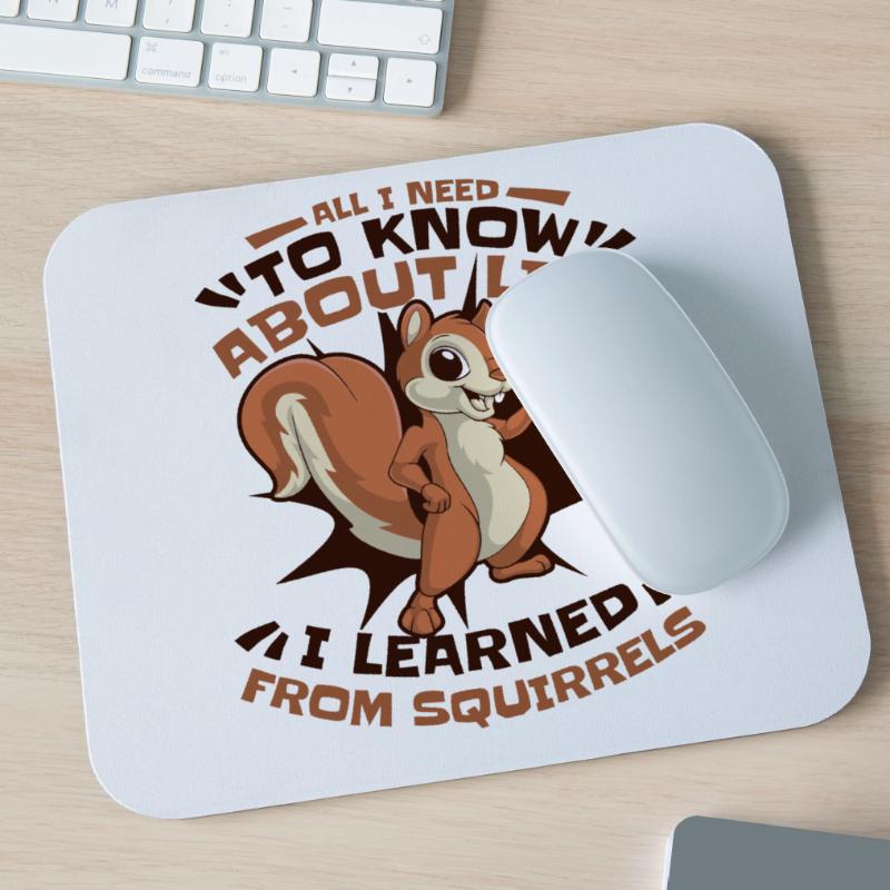 I learned from Squirrels Squirrel Fox Squirrel Mouse Pad (horizontal)