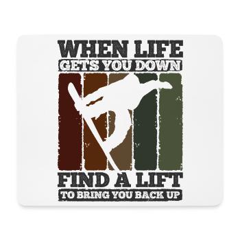 Snowboard Spruch für Snowboarder - Mousepad (Querformat) - Weiß - Vorne