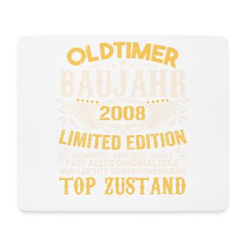 Original 2008 Jahrgang Retro Geburtstag Vintage - Mousepad (Querformat) - Weiß - Vorne