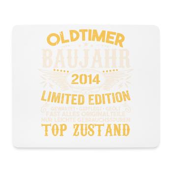 Original 2014 Jahrgang Retro Geburtstag Vintage - Mousepad (Querformat) - Weiß - Vorne