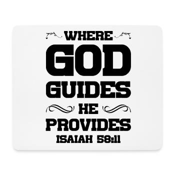 gott lenkt bibel - Mousepad (Querformat) - Weiß - Vorne