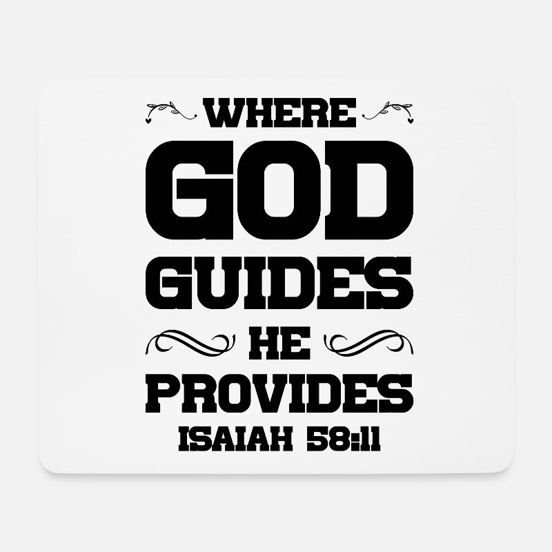 gott lenkt bibel - Mousepad (Querformat) - Weiß