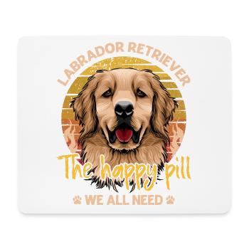 Labrador Retriever the happy pill we all need - Mouse Pad (horizontal) - white - Front