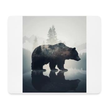 Ours majestueux dans les montagnes sur Forest - Tapis de souris (format paysage) - blanc - Devant