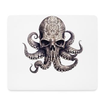 Octopus Skull Enigmatic Vintage Gradient Tentacles - Mouse Pad (horizontal) - white - Front