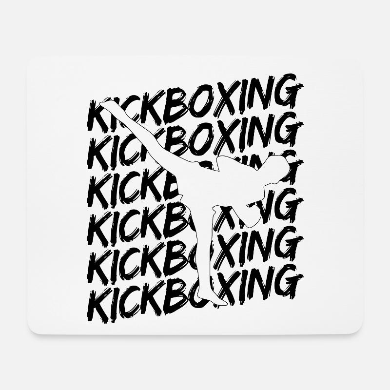 Kickboxing - Mousepad (Querformat) - Weiß