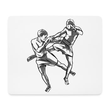 Thaiboxen Muay Thai - Mousepad (Querformat) - Weiß - Vorne