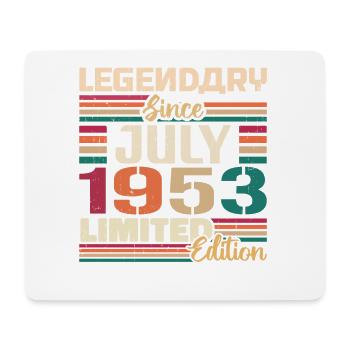 Juillet 1953 Anniversaire Juillet 1953 Juillet Année - Tapis de souris (format paysage) - blanc - Devant