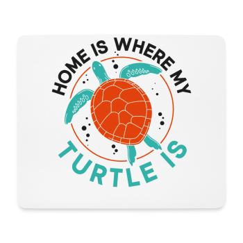 La maison des tortues de mer est l’endroit où - Tapis de souris (format paysage) - blanc - Devant