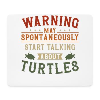 Sea Turtle Tortoise Warning May - Mousepad (Querformat) - Weiß - Vorne