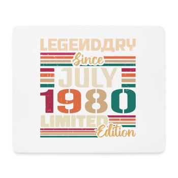 July 1980 Anniversary July 1980 July Vintage - Mouse Pad (horizontal) - white - Front