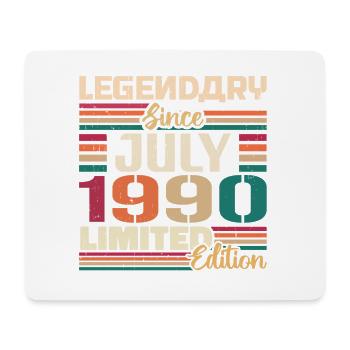 July 1990 Anniversary July 1990 July Year - Mouse Pad (horizontal) - white - Front