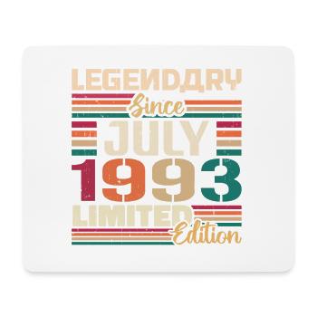 Juillet 1993 Anniversaire Juillet 1993 Juillet Année - Tapis de souris (format paysage) - blanc - Devant