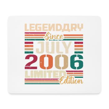 Juli 2006 Jahrestag Juli 2006 Juli Jahrgang - Mousepad (Querformat) - Weiß - Vorne