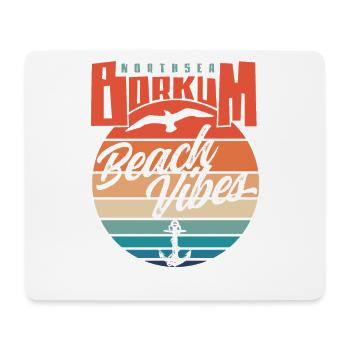 Borkum Northsea Beach Vibes Möwe Anker - Mousepad (Querformat) - Weiß - Vorne