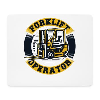 Forklift Operator Geländestapler Teleskoplader - Mousepad (Querformat) - Weiß - Vorne