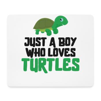 Sea Turtle Tortoise Just A Boy Who - Mousepad (Querformat) - Weiß - Vorne