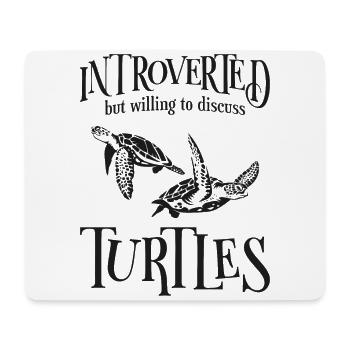 Sea Turtle Tortoise Introverted - Mousepad (Querformat) - Weiß - Vorne