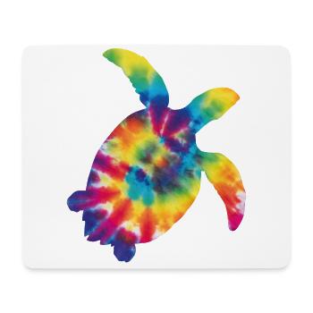 Sea Turtle Tortoise Tie Dye - Mousepad (Querformat) - Weiß - Vorne