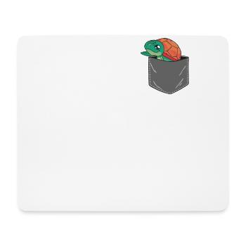 Sea Turtle Tortoise Pocket - Mousepad (Querformat) - Weiß - Vorne