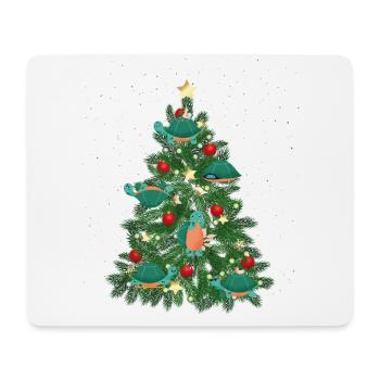 Sea Turtle Tortoise Christmas Tree - Mousepad (Querformat) - Weiß - Vorne