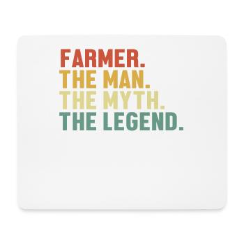 Farmer Man Myth Legend Organic Farmer Farmer Agricultural Economist - Mouse Pad (horizontal) - white - Front