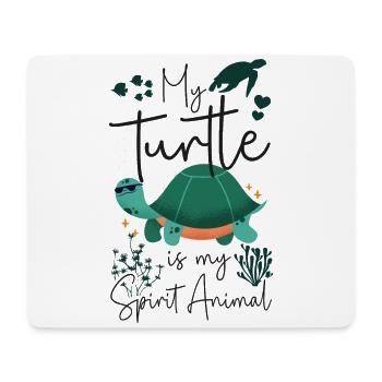 Sea Turtle Tortoise My Turtle Is - Mousepad (Querformat) - Weiß - Vorne