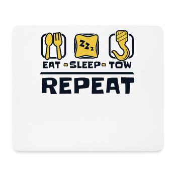 Eat Sleep Tow Repeat Abschleppdienst Fahrer - Mousepad (Querformat) - Weiß - Vorne