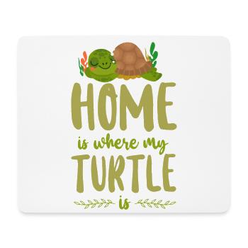 La maison des tortues de mer est l’endroit où - Tapis de souris (format paysage) - blanc - Devant