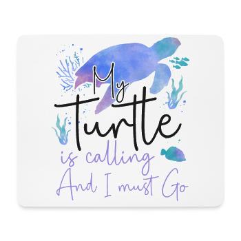 Sea Turtle Tortoise Watercolor My - Mousepad (Querformat) - Weiß - Vorne