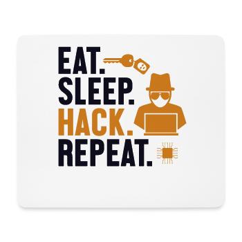 Manger Sleep Hack Répéter l’hameçonnage d’ingénierie sociale - Tapis de souris (format paysage) - blanc - Devant