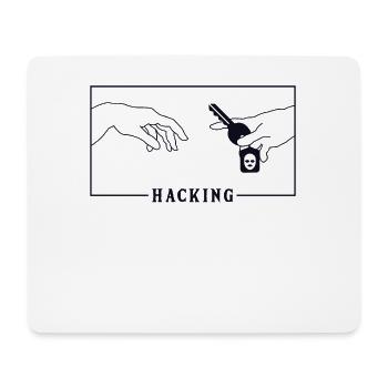 Michelangelo Création d’Adam Hacking Sniffer - Tapis de souris (format paysage) - blanc - Devant