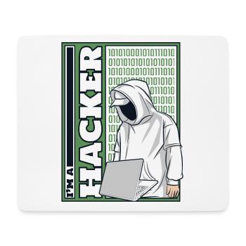 Je suis un hacker Ingénierie sociale Phishing Sniffer - Tapis de souris (format paysage) - blanc - Devant
