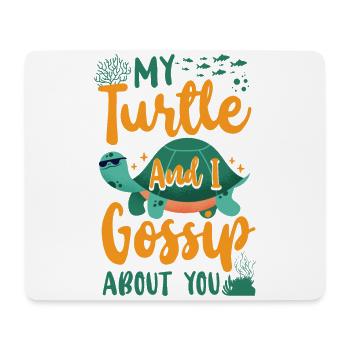 Tortue de mer Tortue Ma Tortue et - Tapis de souris (format paysage) - blanc - Devant