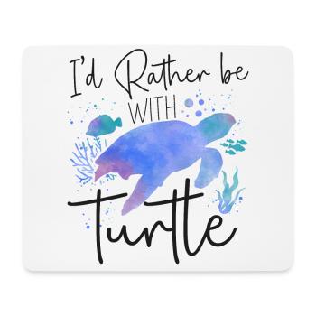 Sea Turtle Tortoise Watercolor I'd - Mousepad (Querformat) - Weiß - Vorne