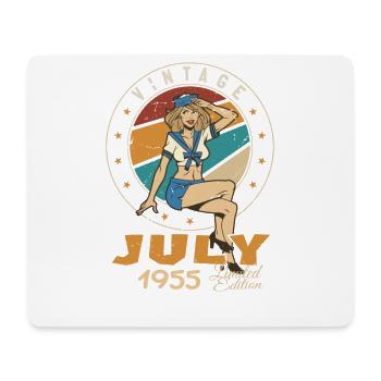 July 1955 July Birthday Present July 1955 - Mouse Pad (horizontal) - white - Front