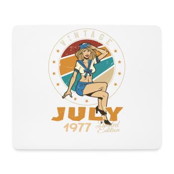 July 1977 July Birthday Present July 1977 - Mouse Pad (horizontal) - white - Front
