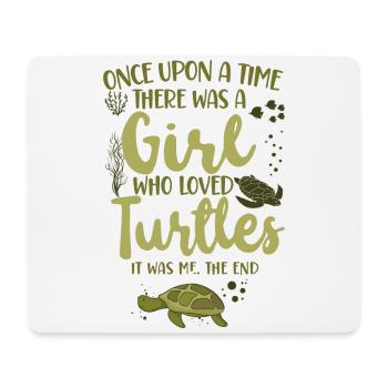 Sea Turtle Tortoise Once Upon A - Mouse Pad (horizontal) - white - Front