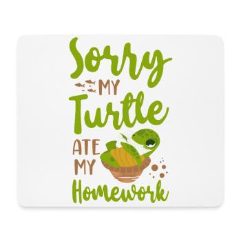 Sea Turtle Tortoise Sorry My - Mousepad (Querformat) - Weiß - Vorne