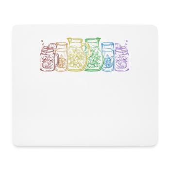Limonade LGBT Arc-en-ciel Limonade Limonadenboss - Tapis de souris (format paysage) - blanc - Devant