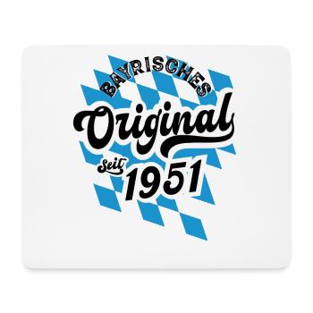 Bayrisches Original seit 1951 Geburtstag - Mousepad (Querformat) - Weiß - Vorne