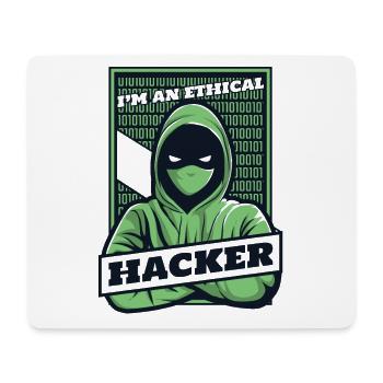 Je suis un hacker éthique Ingénierie sociale Hameçonnage - Tapis de souris (format paysage) - blanc - Devant