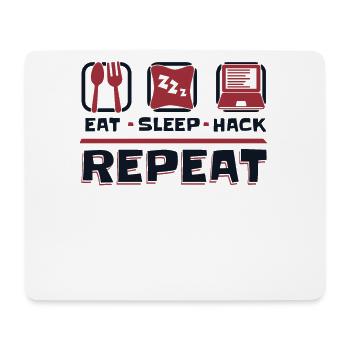 Manger Sleep Hack Répéter l’hameçonnage d’ingénierie sociale - Tapis de souris (format paysage) - blanc - Devant