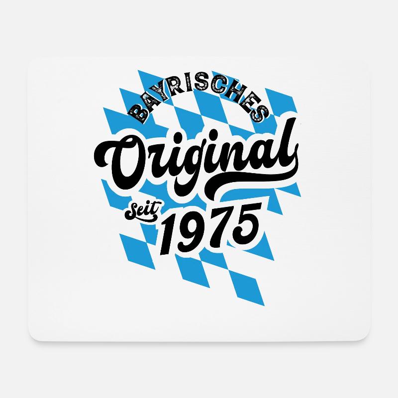 1975 Bayrisches Original seit 1975 Geburtstag - Mousepad (Querformat) - Weiß