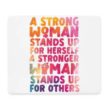 Feminist Watercolor A Strong Woman - Mouse Pad (horizontal) - white - Front