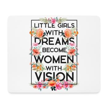 Feminist Flower Floral Little - Mouse Pad (horizontal) - white - Front